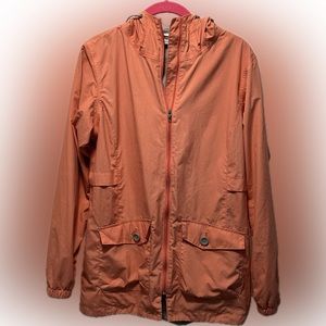 Columbia Women’s Hooded Rain/Windbreaker Salmon Color Jacket Size Medium